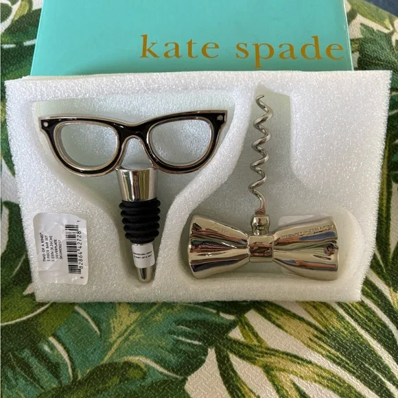 Kate Spade “Two of a Kind” 2 Pc Bar Set NWT - Picture 1 of 9